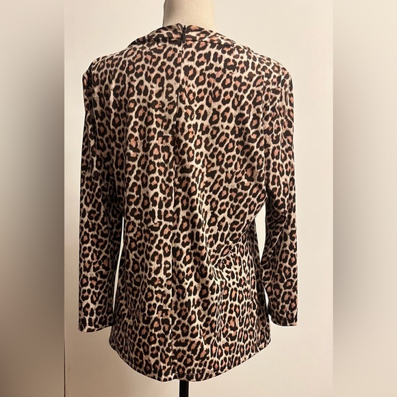 Karl Lagerfeld Cheeta Blouse Medium - Picture 2 of 11